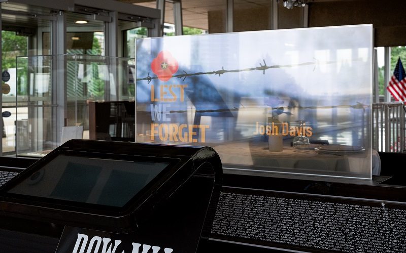 Interactive Display for the Lest We Forget Exhibit Completed by ARCO/Murray National Construction for the War Memorial Center in Milwaukee