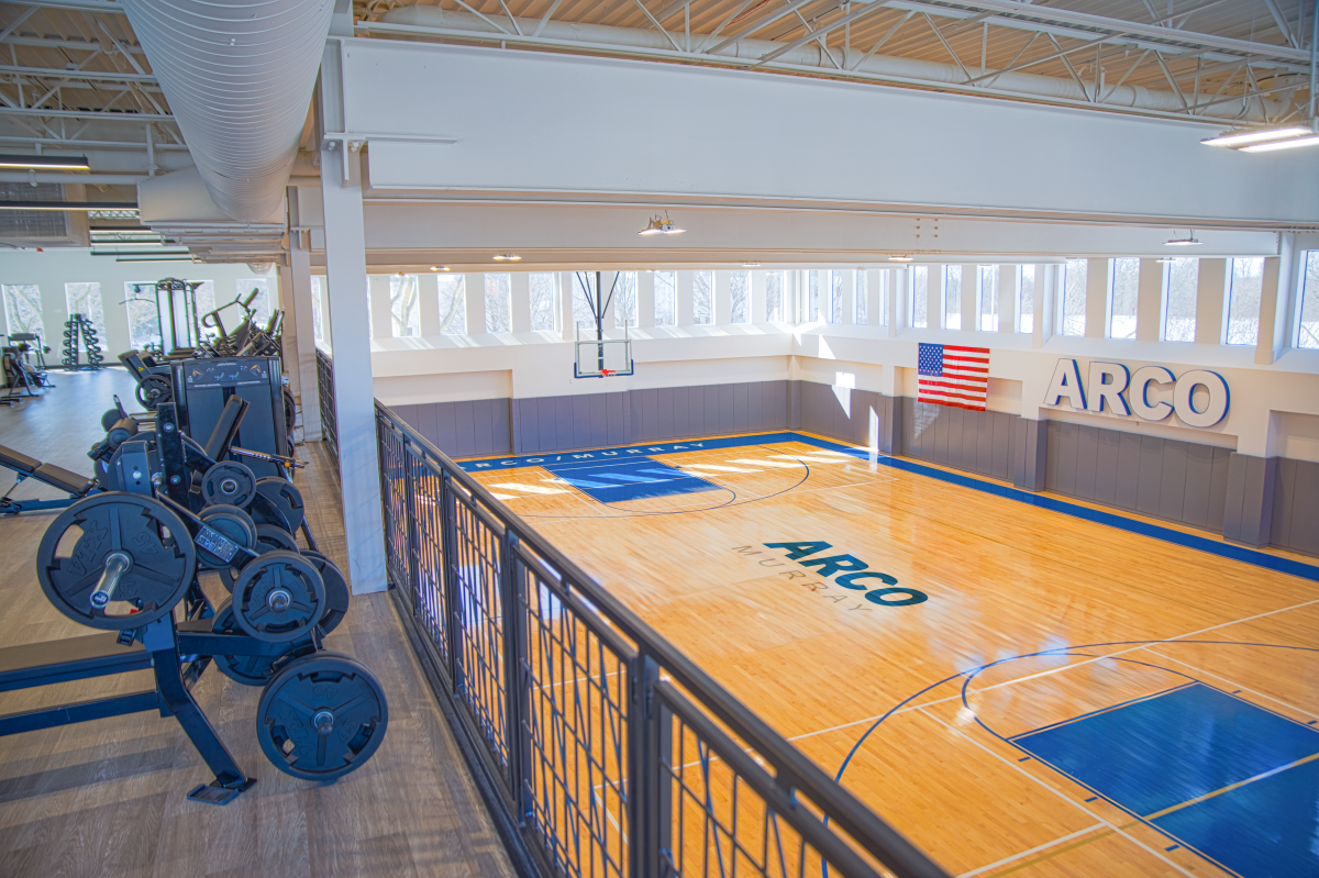 Basketball court and fitness center at 3113 Woodcreek Drive